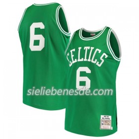 Herren NBA Boston Celtics Trikot Bill Russell 6 Hardwood Classics Grün Swingman